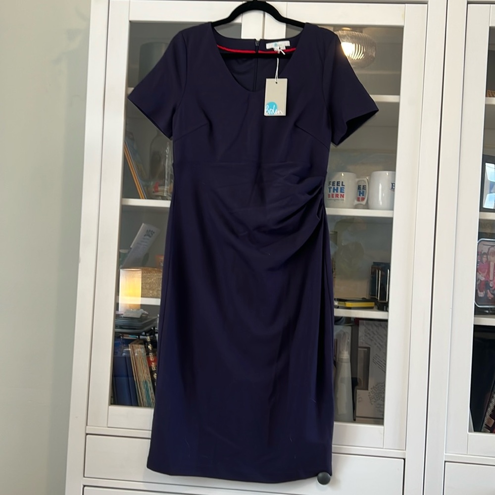 Boden side ruched dress